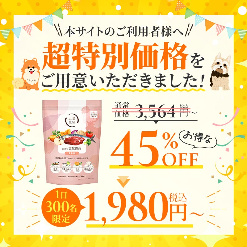 犬猫生活が大特価！